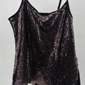 Torrid Black‎ & Multi Color Sequin Camisole